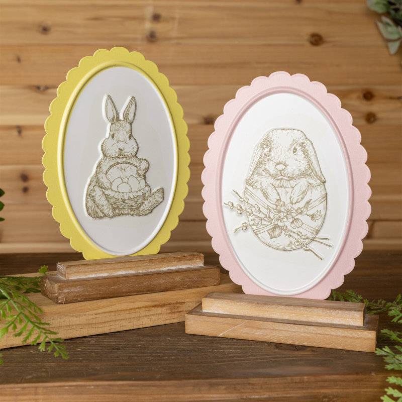 Bunny Embossed Tabletop Décor