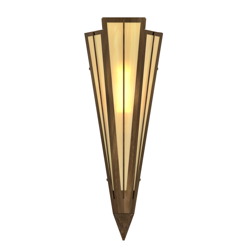 1 - Light Flush Mounted Sconce, Antique Copper, Beige, Idalight