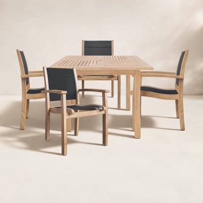 Flem 39" Teak Patio Dining Set