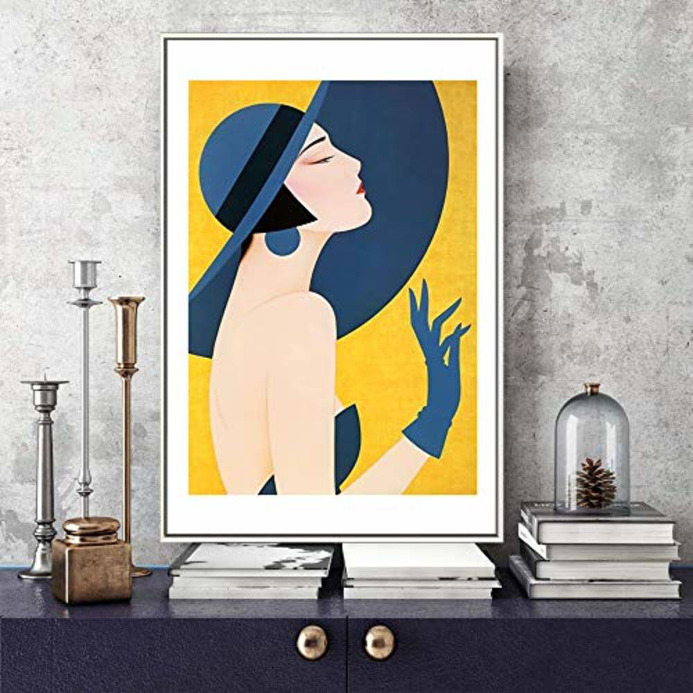 " Elegant Fashion Woman Wall Art " IDEA4WALL Frame 