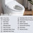 Adjustable Heated Smart Bidet Toilet Seat With Side Knob, Night , And Automatic Nozzle Cleaning - Post Cleaning, Female Massage Functions, Precise Position Adjustment Via Remote, Intelligent