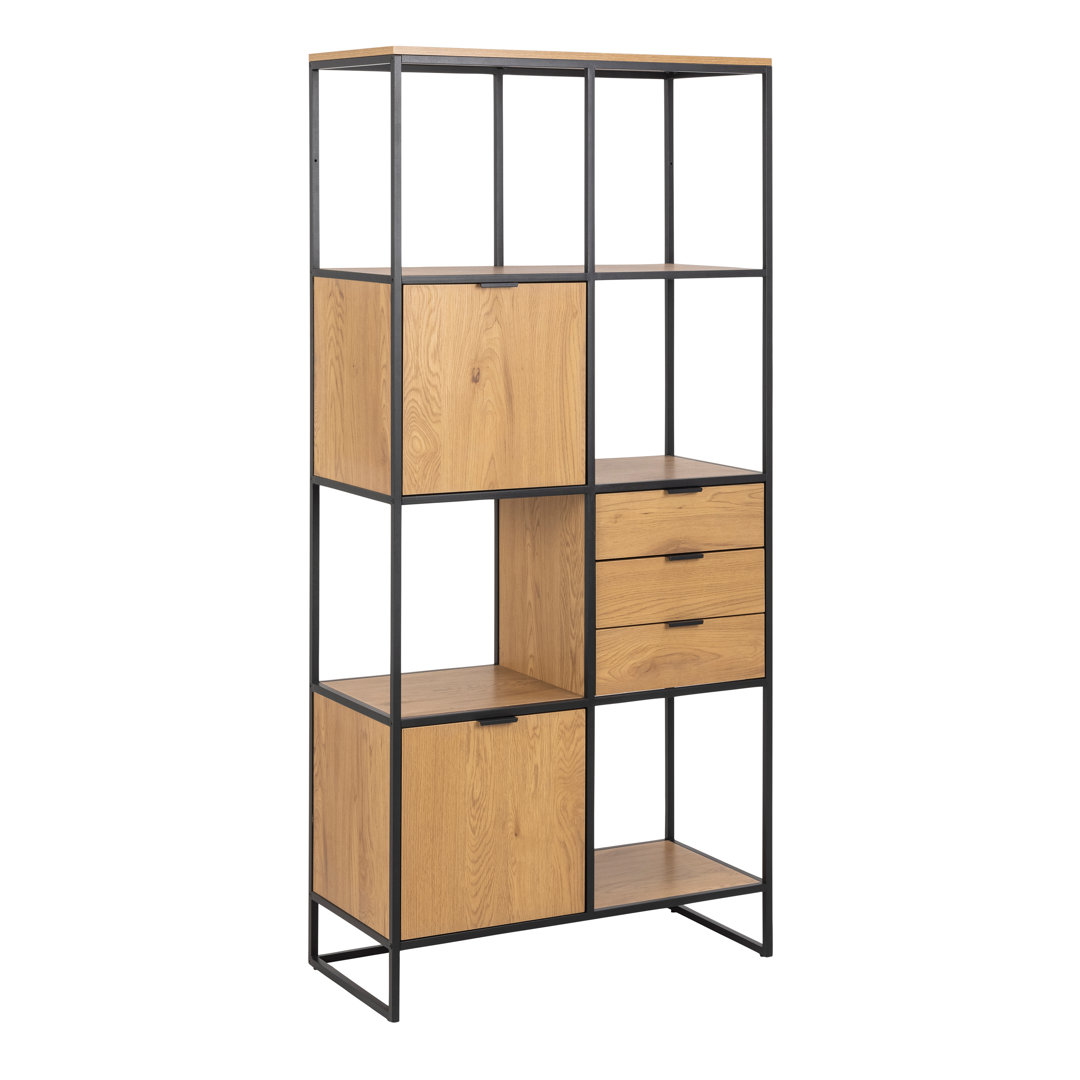 183cm H x 85cm W Metal Geometric Bookcase