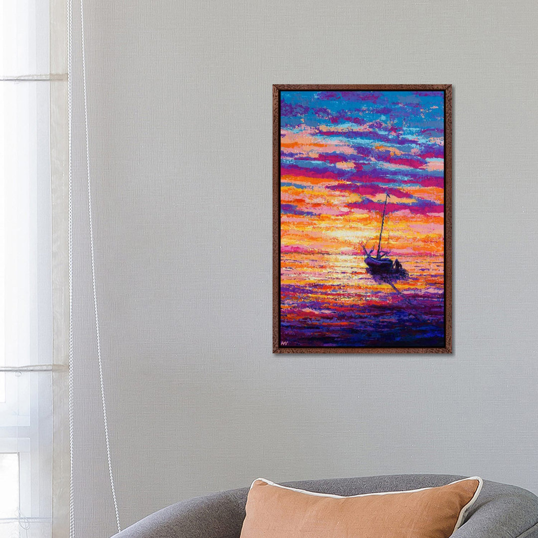 Sunset Sail von Anne-Marie Verdel - Galerie-verpackte Leinwand Giclée auf Leinwand