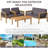 Acacia 4 - Person Patio Conversation Set with Cushions-1305791324