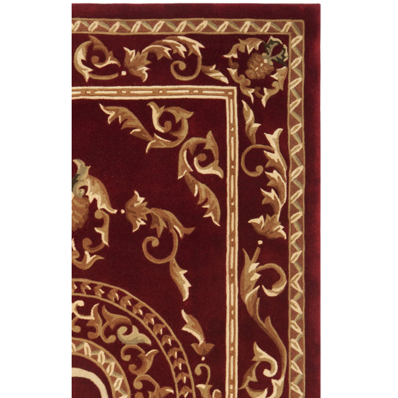 Lenora Naples Hand Tufted Wool Pile Rug, Rectangle 3' x 5'