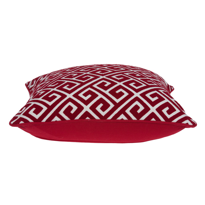 Coussin décoratif carré en coton noir et blanc 20 "Parkland Collection Cameo, Polyester / Bourre en polyester, Black