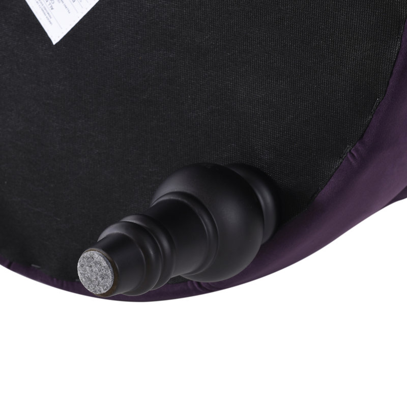 Holmquist Velvet Ottoman, Purple Velvet