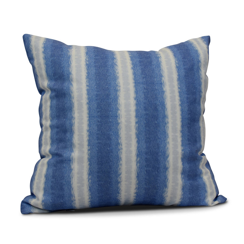 Housse et insert de coussin carré extérieur Intercoastal Waterway, H 16 po x l 16 po, Bleu
