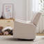 Fauteuil inclinable et pivotant avec mouvement coulissant et tissu en lin