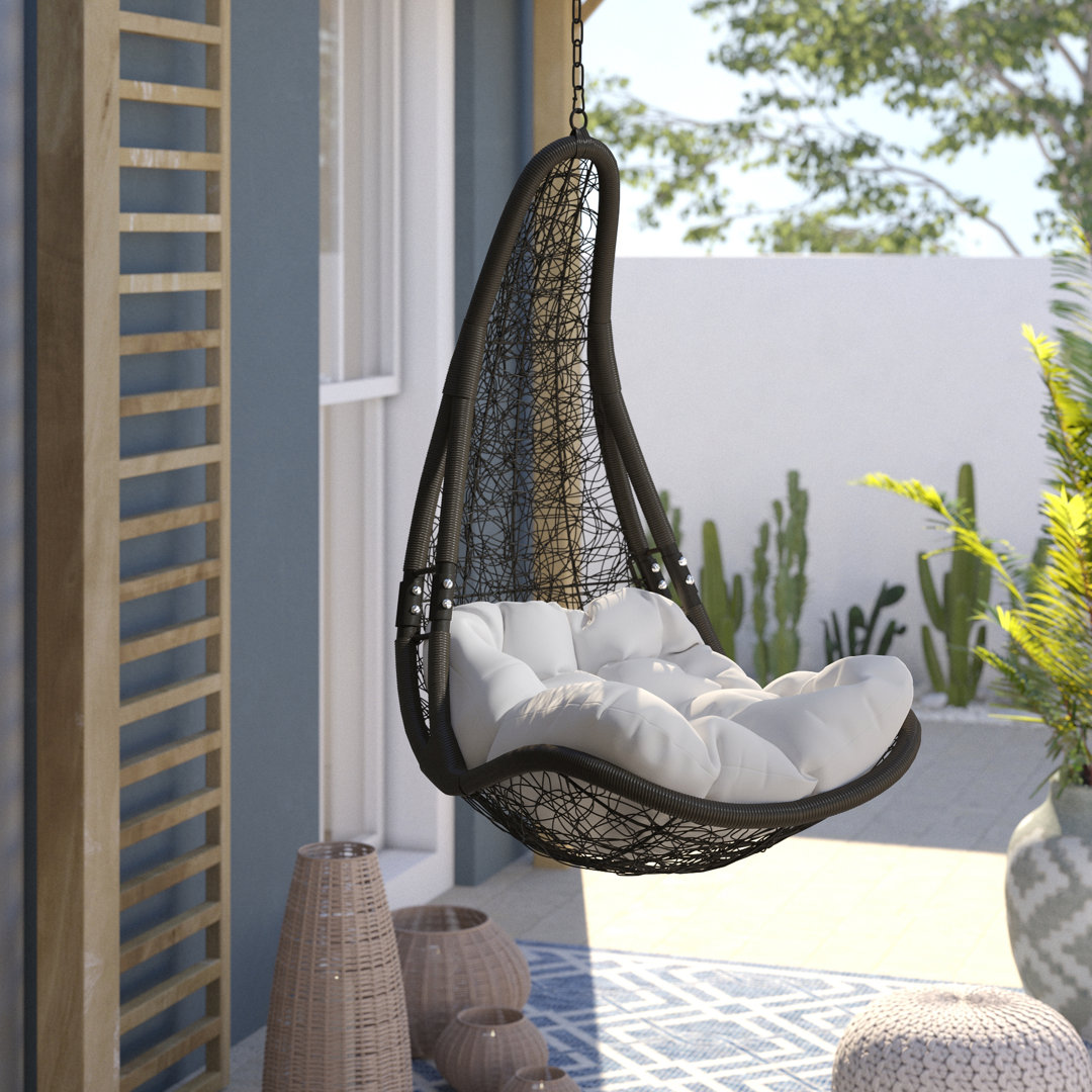 Modway Abate Outdoor Patio Swing Chair Without Stand Modway Color: White/Gray
