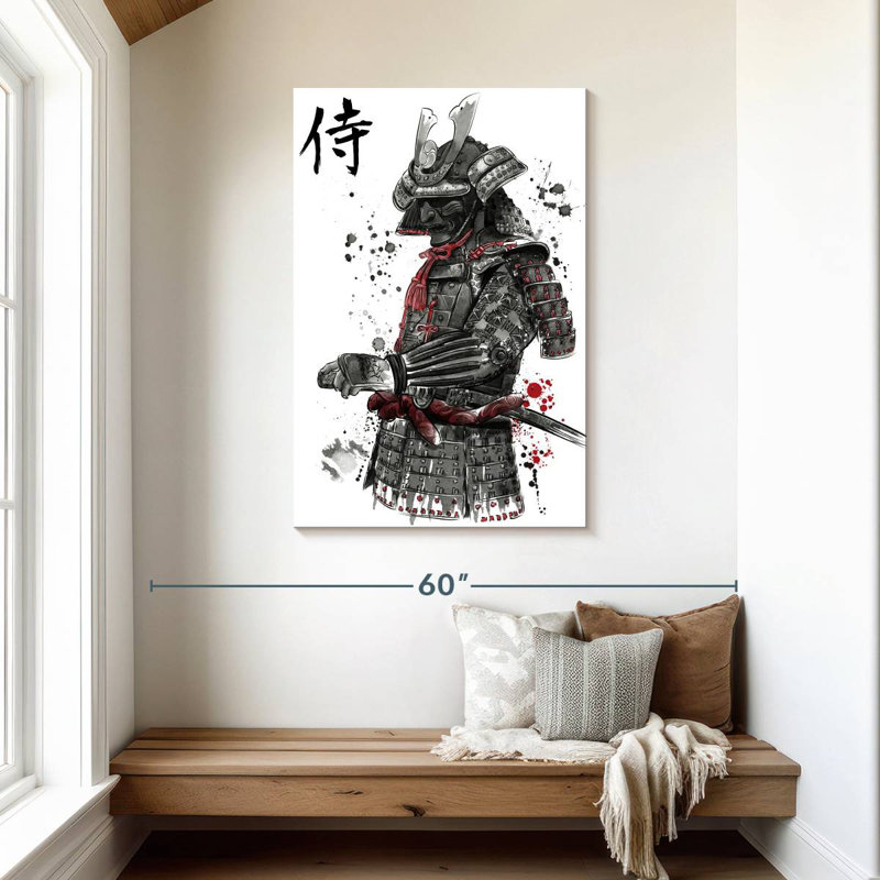 Mait Samurai Sumi-E, 45" H x 30" W
