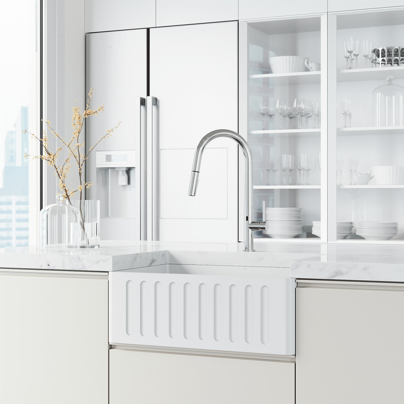 Greenwich Touchless Pull-Down Kitchen Faucet, Chrome