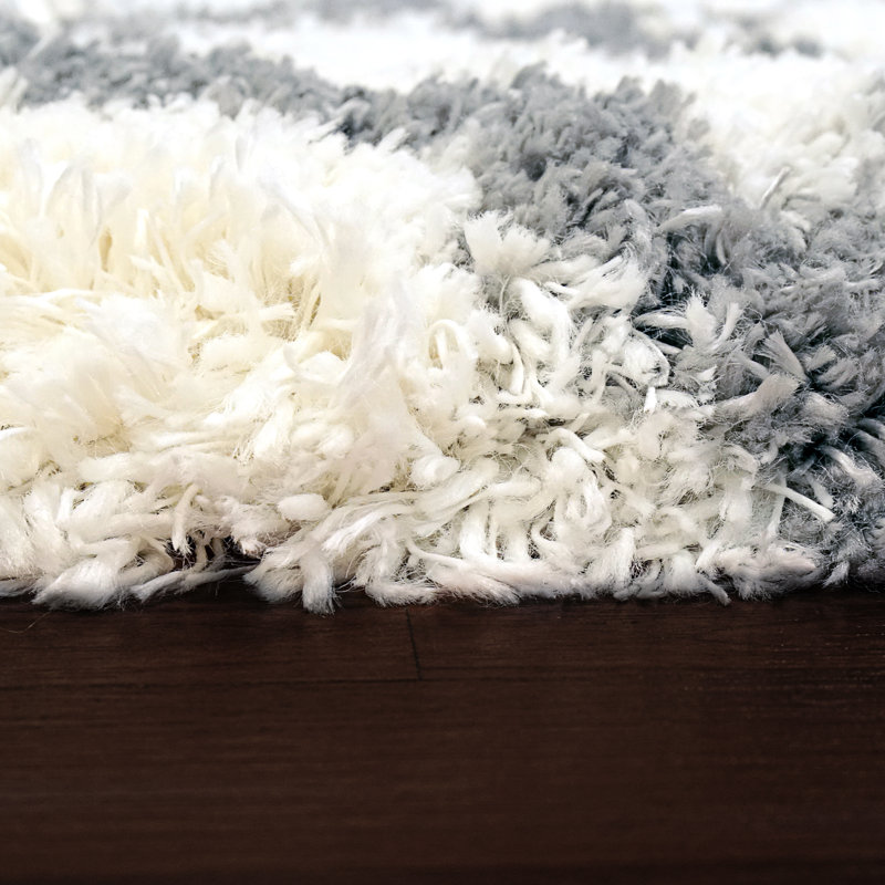 Tapis ivoire/gris clair Carrasquillo, Rectangle 9 pi 2 po x 12 pi 10 po