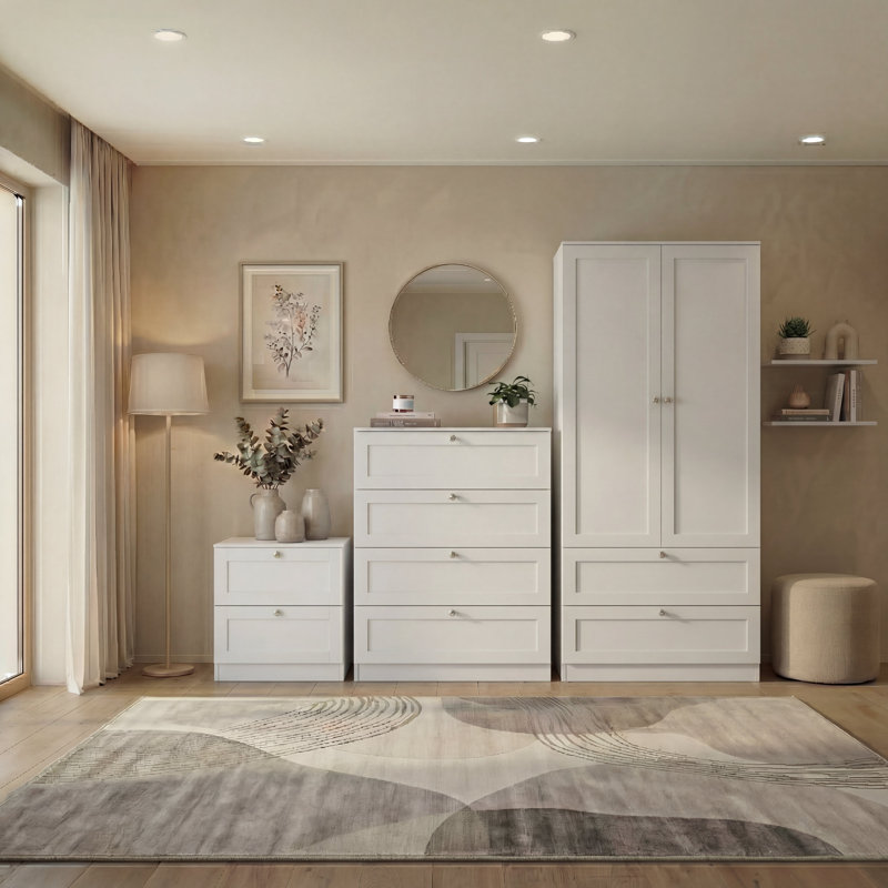 3 Piece Bedroom Set, White