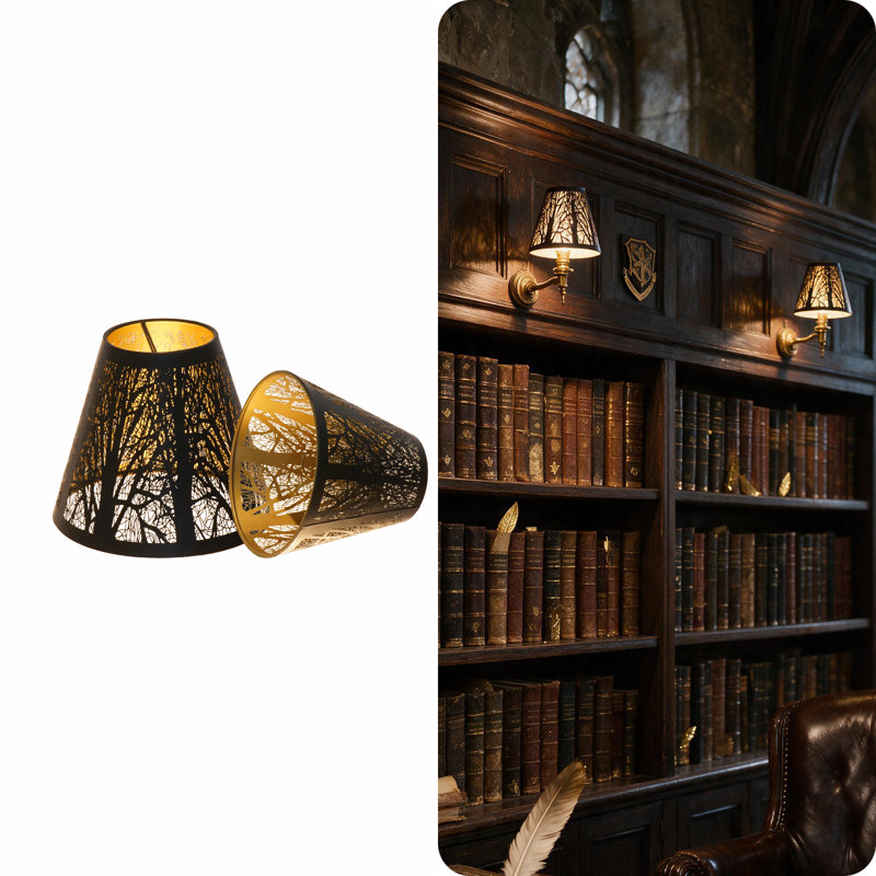 7.62 cm H Tapered Lamp Shade ( Clip On ) in Black