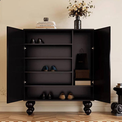 Armoire d'entrée en bois massif rétro français