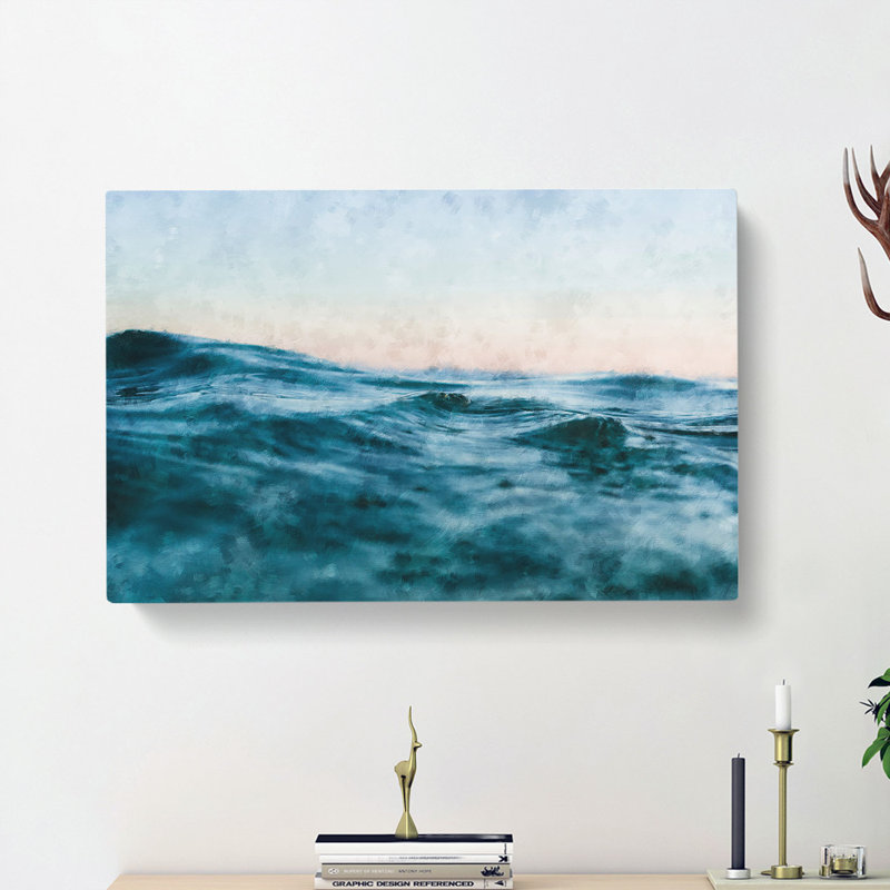 Rising Ocean - Wrapped Canvas Painting, 50cm H x 76cm W x 3cm D