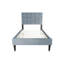 Lit simple en lin gris doux avec tête de lit 12 et coussin de luxe réglable-229922330