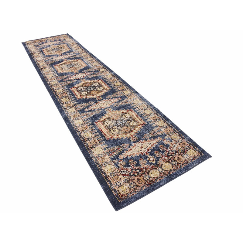 Tapis brun à motif oriental Ulla, Tapis de couloir 2 pi x 6 pi