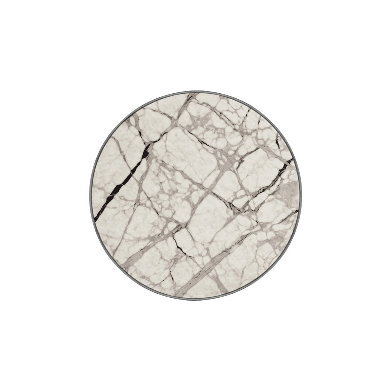 Machine Washable Gray Area Rug, Round 8'