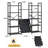 5/6-tier Bookcase With Hanging Fabric Bins, Adjustable Shelves, Storage Unit-696410065-696410071