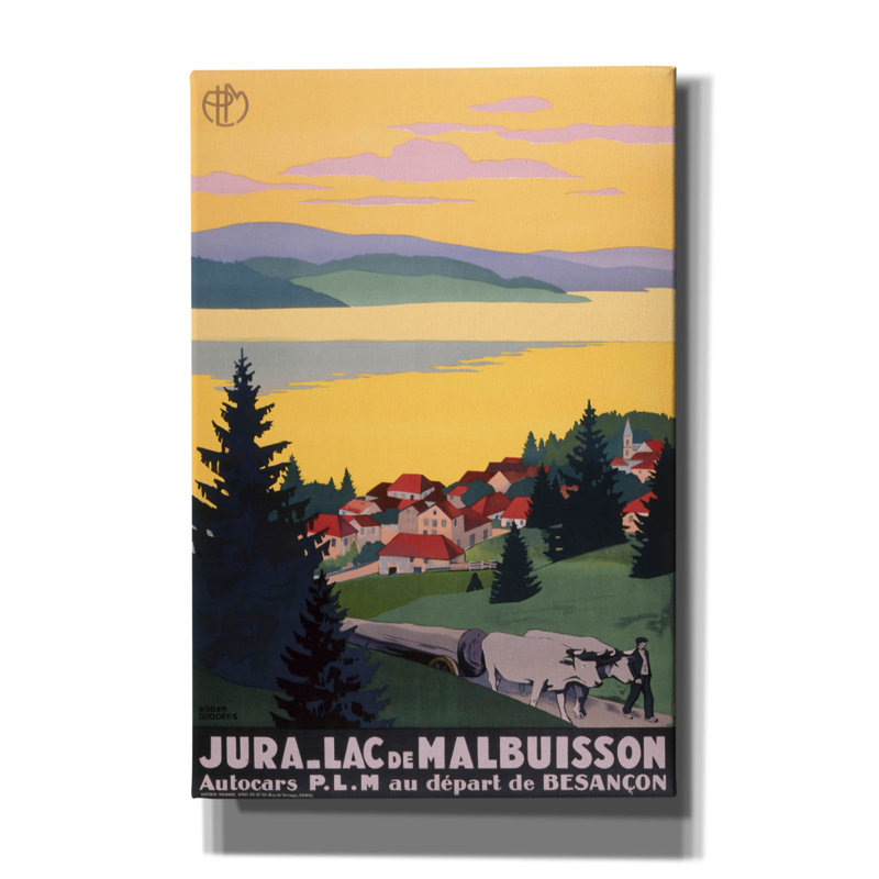 «Jura.Lac De Malbuisson» par Vintage Posters, art mural sur toile, H 18 po x l 12 po x P 0,75 po