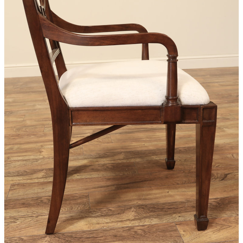 Upholstered Arm Chair, Mahogany