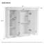Armoire de rangement murale pour salle de bain avec charnières à fermeture douce