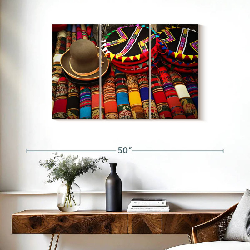 Kerner Peruvians Textiles, 24" H x 38" W