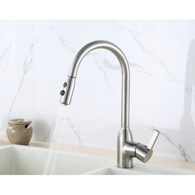 Single Handle/Hole Modern Kitchen Faucet with Pullout Handspray