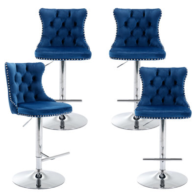 360°Swivel Bar Stools with Sliver Base