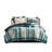 9 PCS Plaid Comforter Set with Bed Sheets Teal/Black-130427630