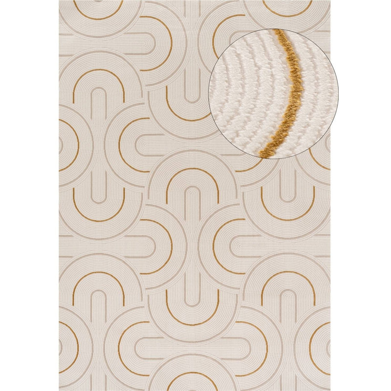 Carmel Modern Arc Cream/Gold Area Rug, Rectangle 240 x 340 cm