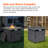 Betonia 30" Square Propane Gas Fire Pit Table, 55000 Btu All-Weather Wicker Fireplace For Patio Deck Garden Backyard-663031706