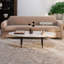 Table basse Leona Winona, marbre beige Botticino