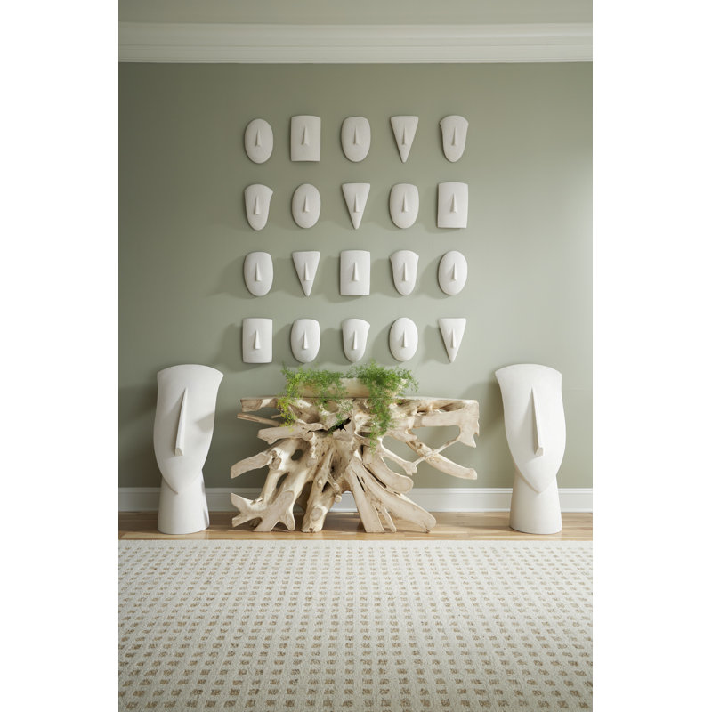 Cycladic Head White Stone Resin Outdoor Sculpture