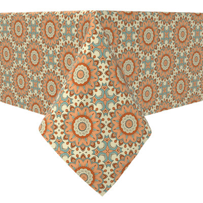 Rectangular Geometric Cotton Twill Tablecloth