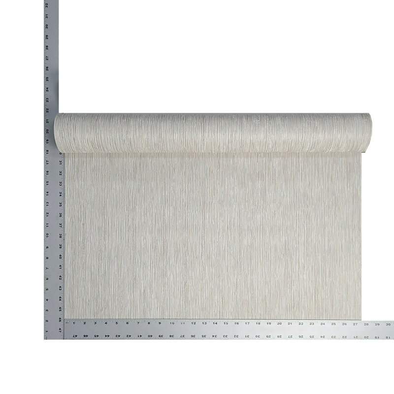 Papier peint texturé uni Averlee Stria Lines, Beige / brun clair / gris