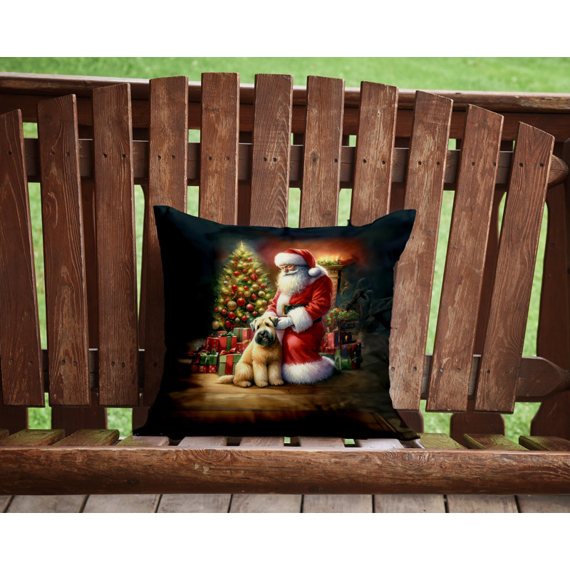 Moments With Santa Other/No Pattern Outdoor Throw Pillow, 14"H x 14"W