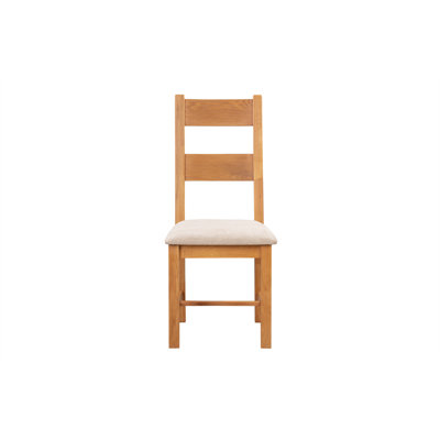 Fordingbridge 50 cm H Upholstered Linen Ladder Back Dining Chair