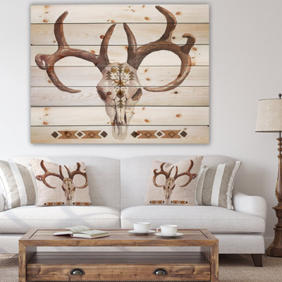 « real cerf antler », impression
