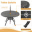 Ensemble de salle à manger 5 pièces Table ronde et coussins de siège de couleur aléatoire-94396255