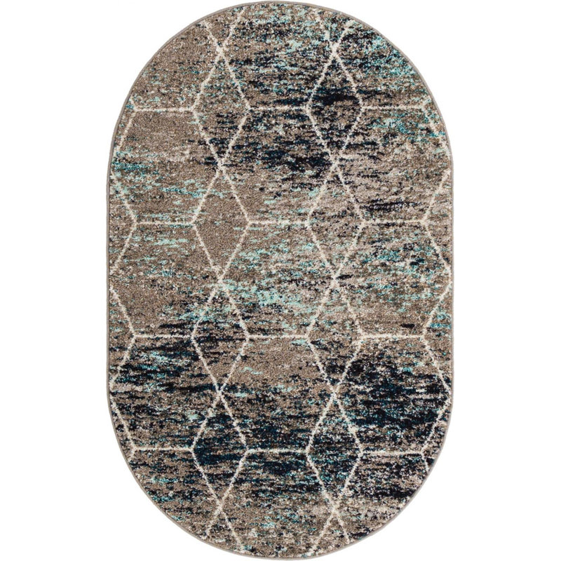 Galitea Geometric Indoor Rug, Oval 3' x 5'