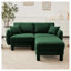 Canapé modulaire avec repose-pieds Emerald Green Boucle-129098713