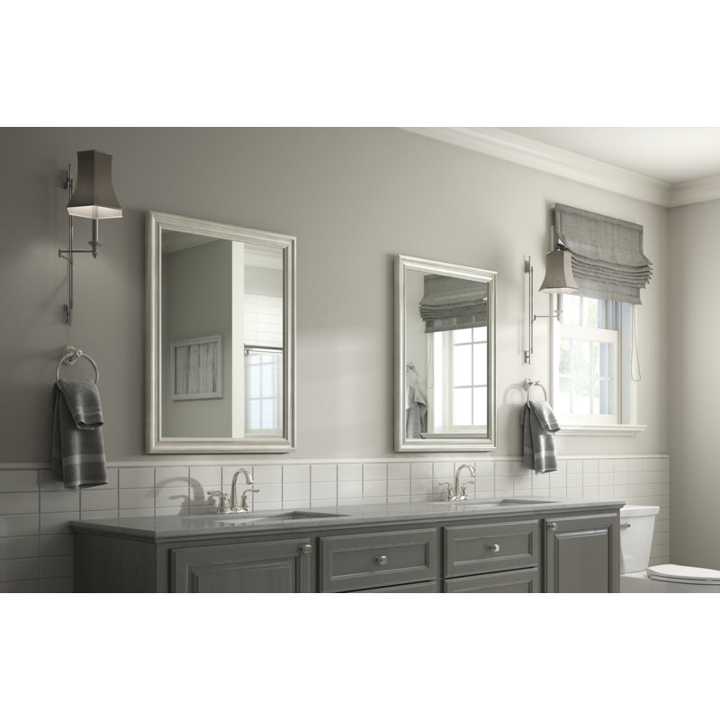 Miroir de salle de bain traditionnel, Gris