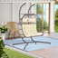 Chaise suspendue en rotin pour 2 personnes-1244697996