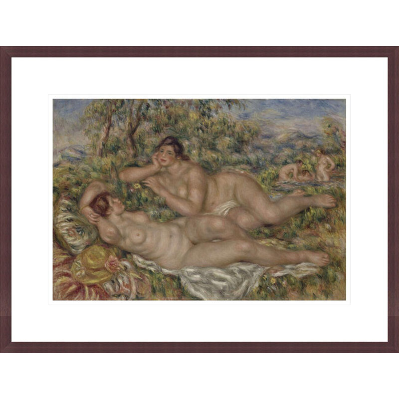 «The Bathers (Les Baigneuses)» par Pierre-Auguste Renoir, impression giclée encadrée, H 16,76 po x l 21,75 po