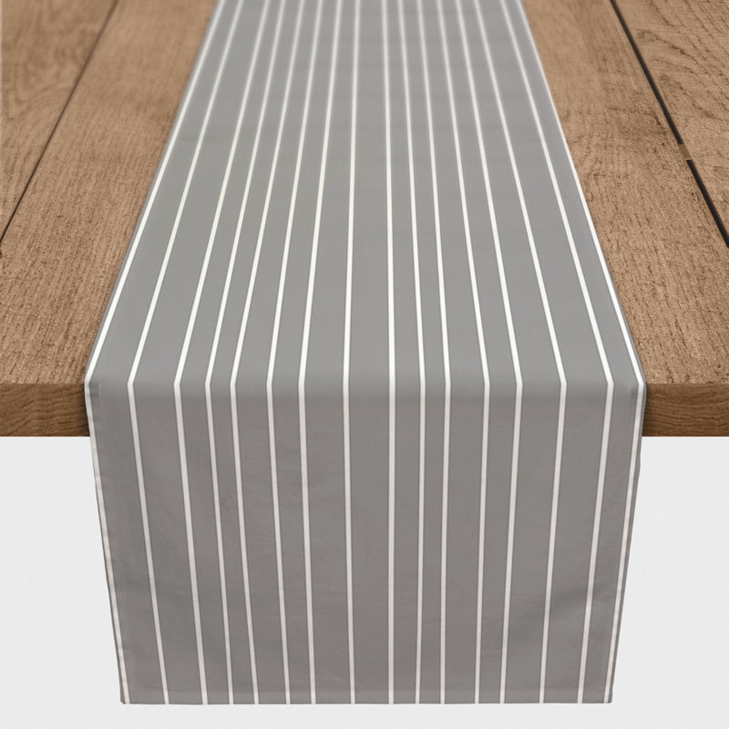 Chemin de table Adaure, 72 po x 16 po, Gris