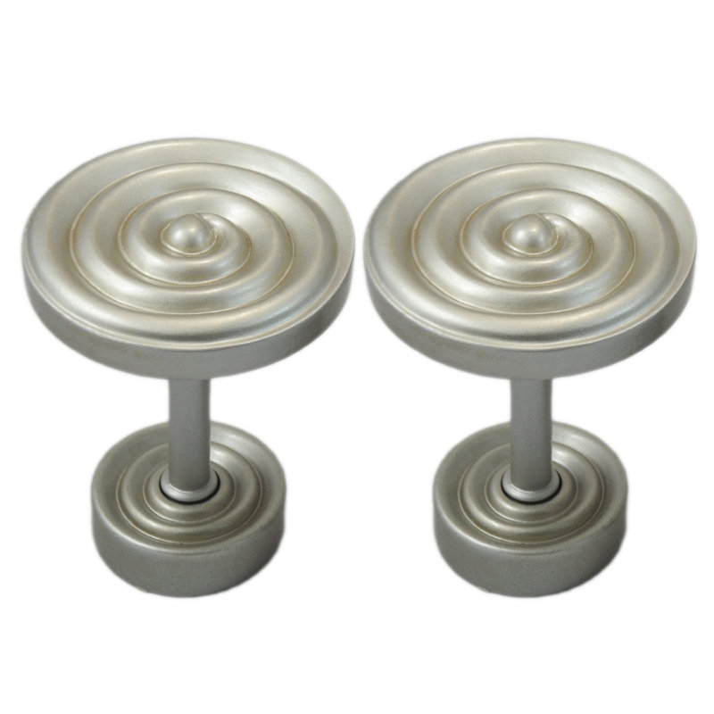 Retenue de rideau à médaillon Diggory Swirl Designer, Étain