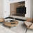 Retro American Solid Wood Round Coffee Table-103446831